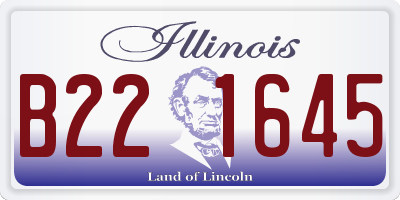 IL license plate B221645