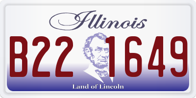 IL license plate B221649