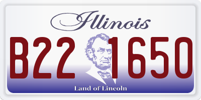 IL license plate B221650