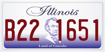 IL license plate B221651