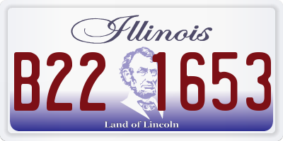 IL license plate B221653