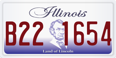 IL license plate B221654