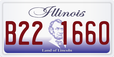 IL license plate B221660