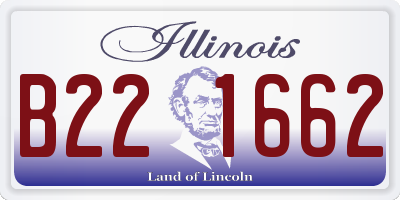 IL license plate B221662