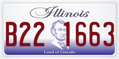 IL license plate B221663