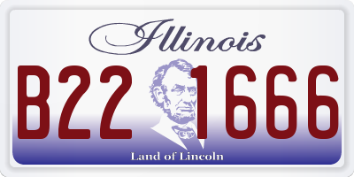 IL license plate B221666