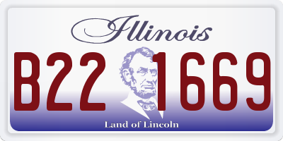 IL license plate B221669