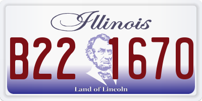 IL license plate B221670