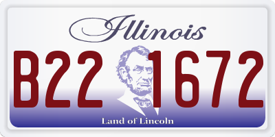 IL license plate B221672