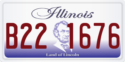 IL license plate B221676