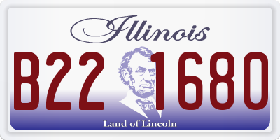 IL license plate B221680