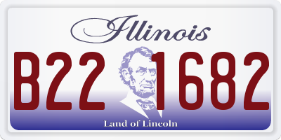 IL license plate B221682