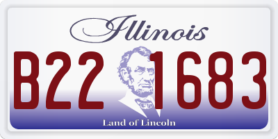 IL license plate B221683