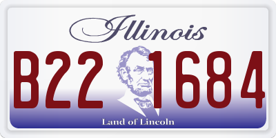 IL license plate B221684