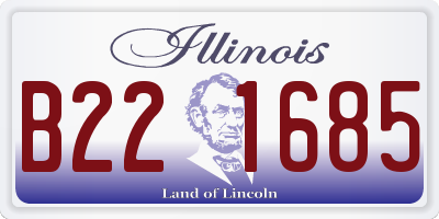 IL license plate B221685