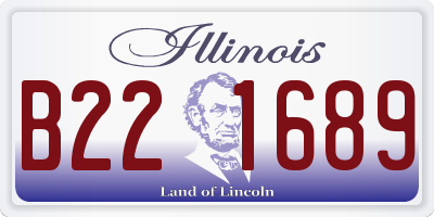 IL license plate B221689