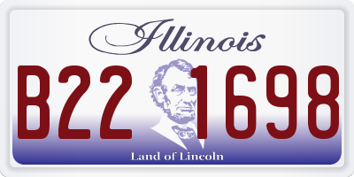 IL license plate B221698