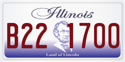 IL license plate B221700