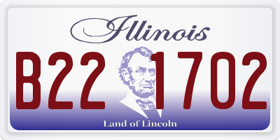IL license plate B221702