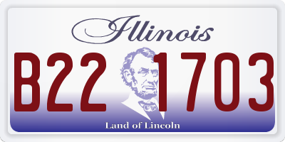 IL license plate B221703