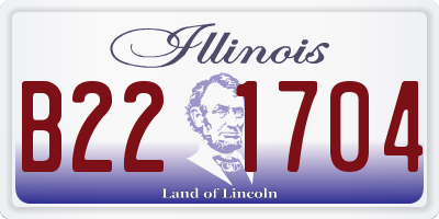 IL license plate B221704