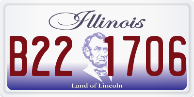 IL license plate B221706