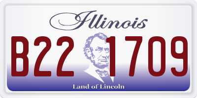 IL license plate B221709