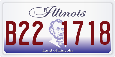 IL license plate B221718