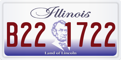 IL license plate B221722