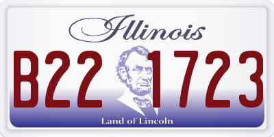 IL license plate B221723