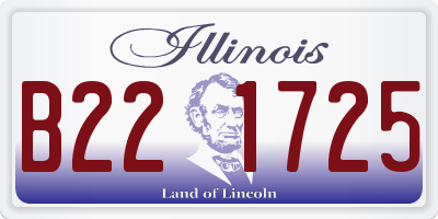 IL license plate B221725