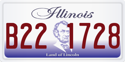 IL license plate B221728