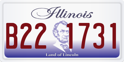 IL license plate B221731