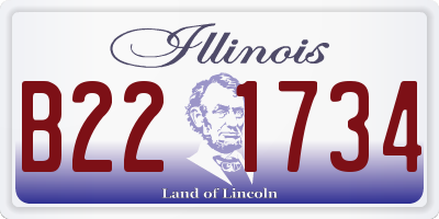 IL license plate B221734