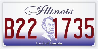 IL license plate B221735