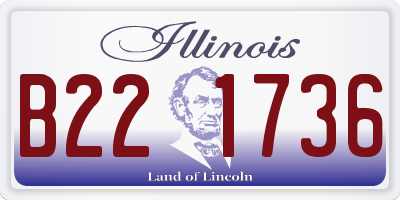 IL license plate B221736