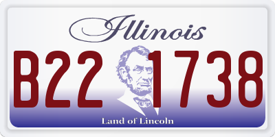 IL license plate B221738