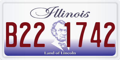 IL license plate B221742