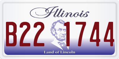 IL license plate B221744