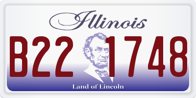IL license plate B221748
