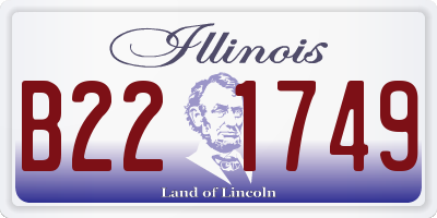 IL license plate B221749