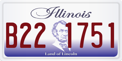 IL license plate B221751