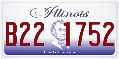IL license plate B221752