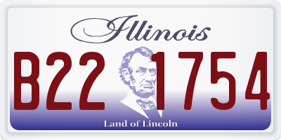 IL license plate B221754