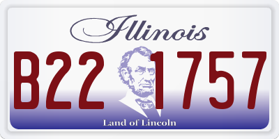 IL license plate B221757