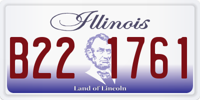 IL license plate B221761