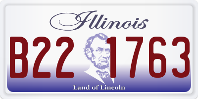 IL license plate B221763