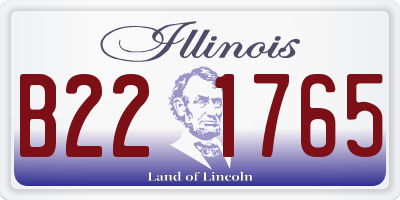 IL license plate B221765
