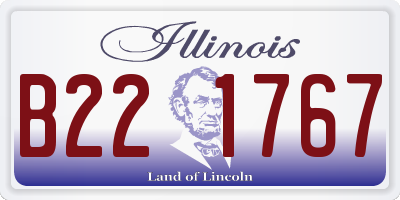 IL license plate B221767