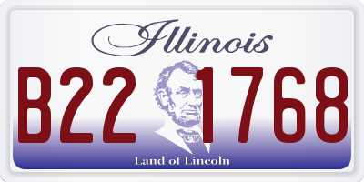 IL license plate B221768